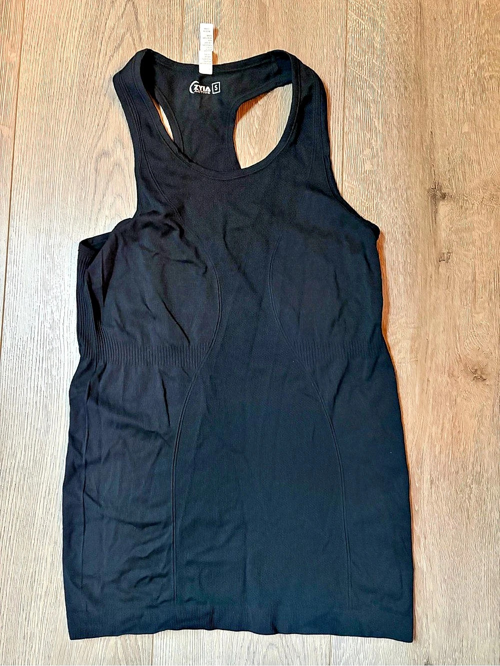 Zyia Active Copper Charged Tank Black Racerback Tank Top Size Small